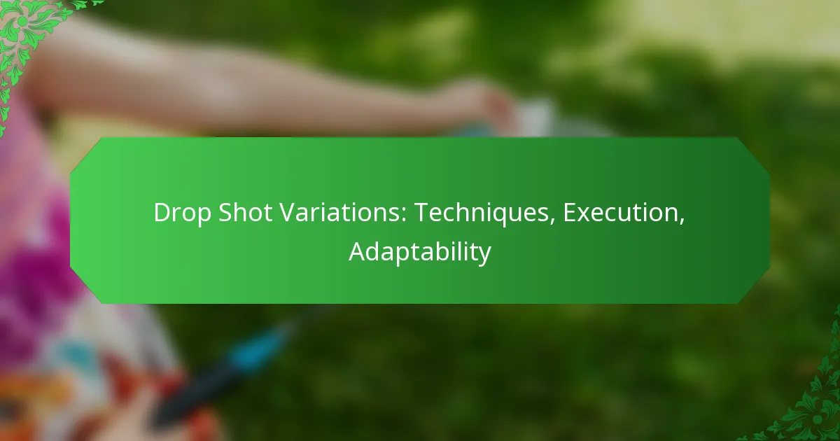 Drop Shot Variations: Techniques, Execution, Adaptability