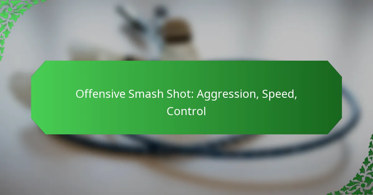 Offensive Smash Shot: Aggression, Speed, Control