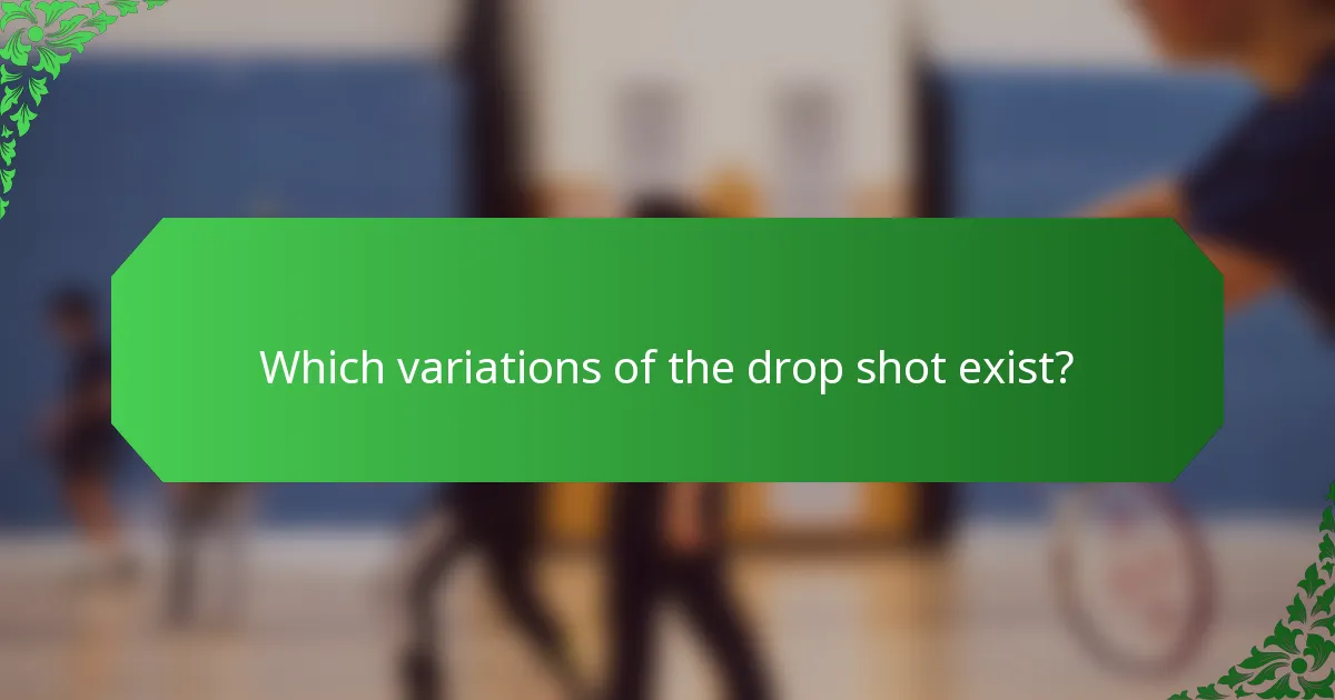 Which variations of the drop shot exist?